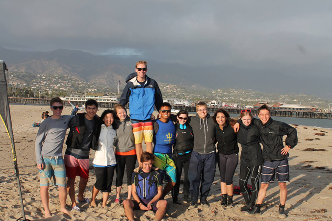 UCSD Sailing Team sailing in Santa Barbara