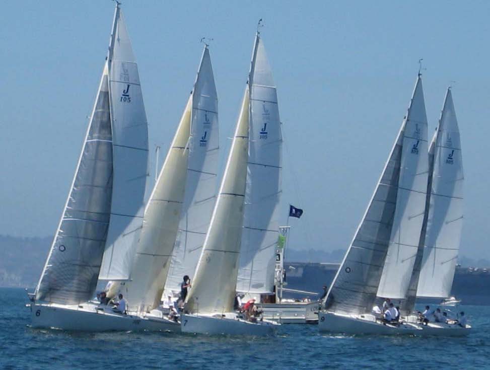Sailboats racing on the water